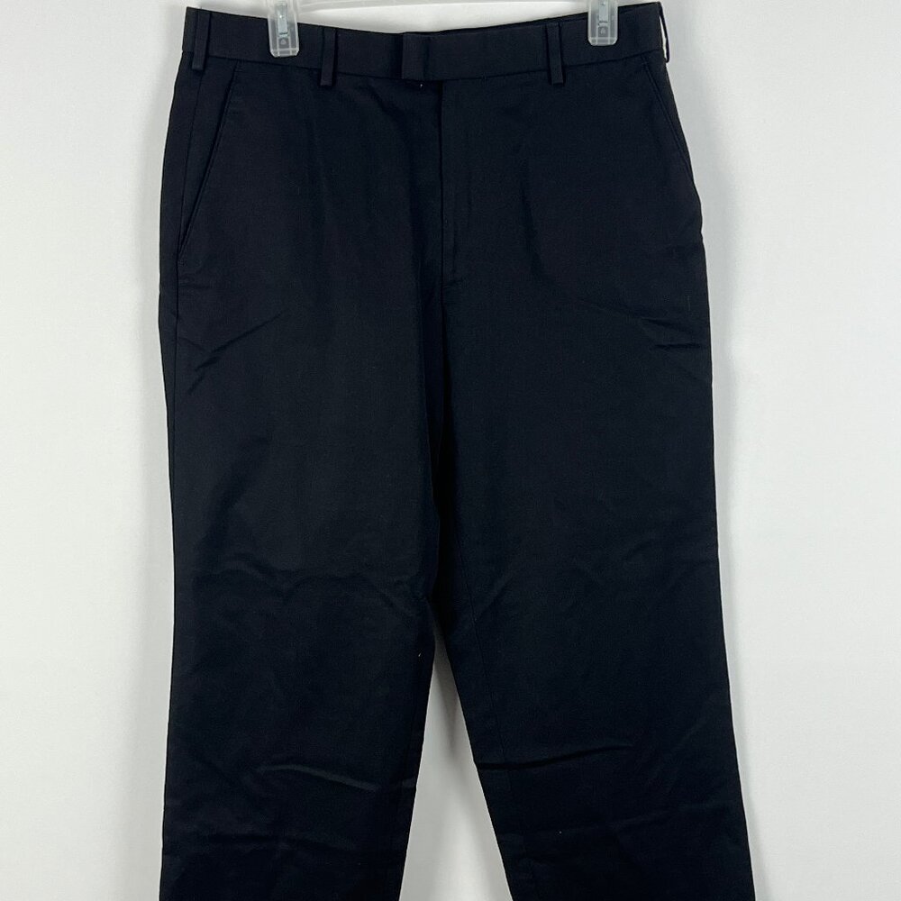 Dockers Chino Pants Size 32 Black Inseam 30in Rise 11in Slash Pockets Zip Button